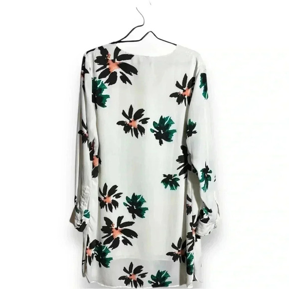 Who What Wear Knee Length Shift White Fully Lined Lightweight Floral Print Sress - Picture 13 of 16